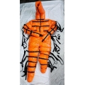 New unisex bondage shiny nylon winter overalls wet look down suit DS115PE000b customized